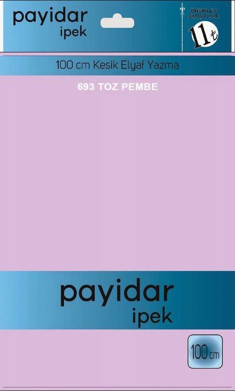 Payidar Düz Renk Poşetli Yazma(Toz Pembe)693