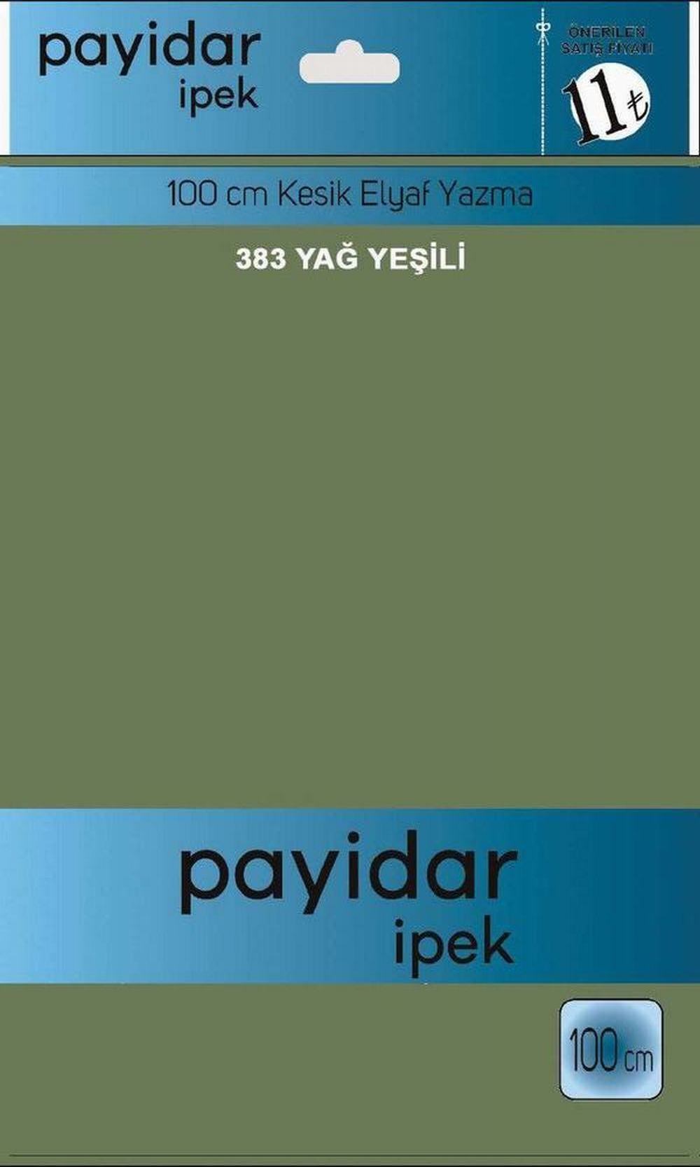 Payidar Düz Renk Poşetli Yazma(Yağ Yeşili)383