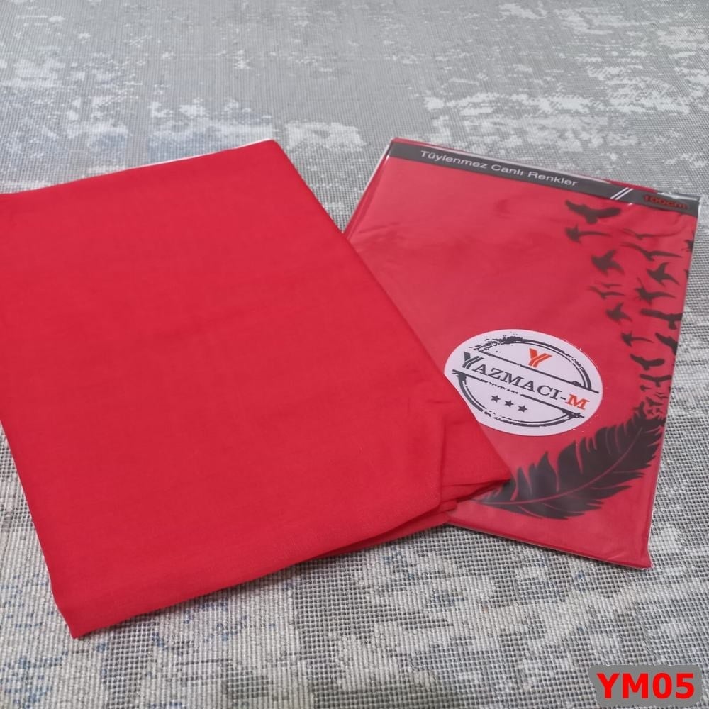 Yazmacım Düz Renk Poşetli Yazma(YM05)