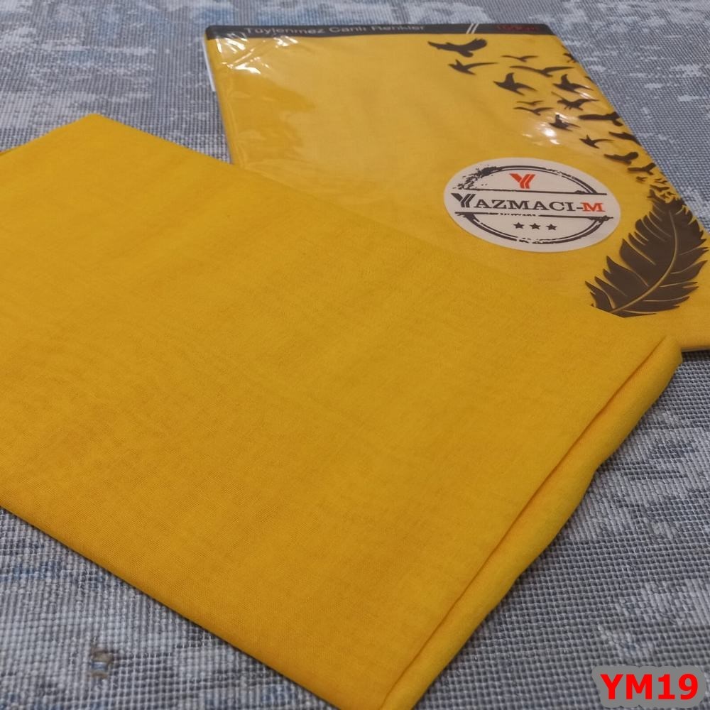 Yazmacım Düz Renk Poşetli Yazma(YM19)