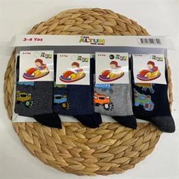 Canaltun Erkek Çocuk Penye Soket Çorap 12li Paket(Yaş:3-4)