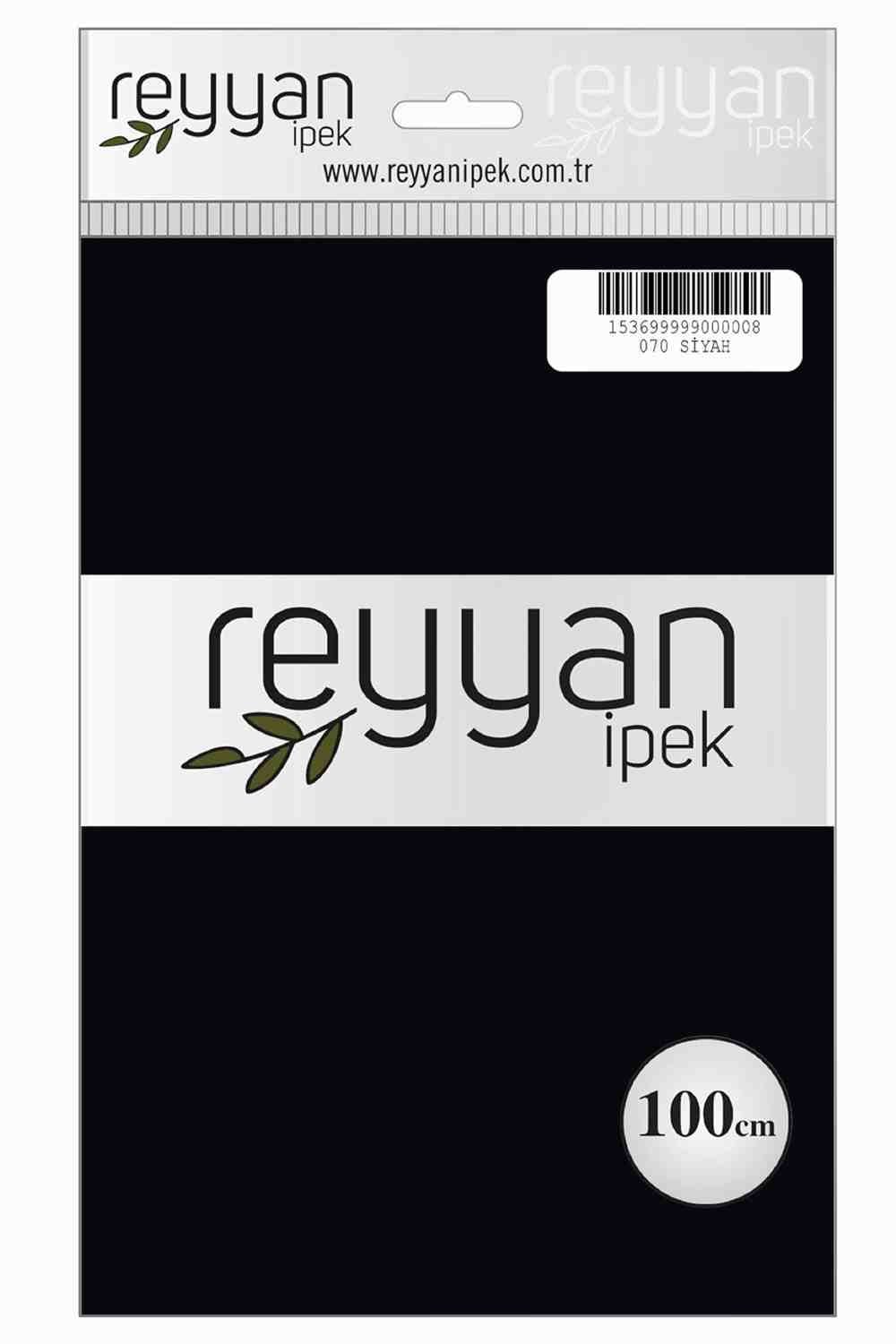 Reyyan Düz Renk Poşetli Yazma (Siyah)