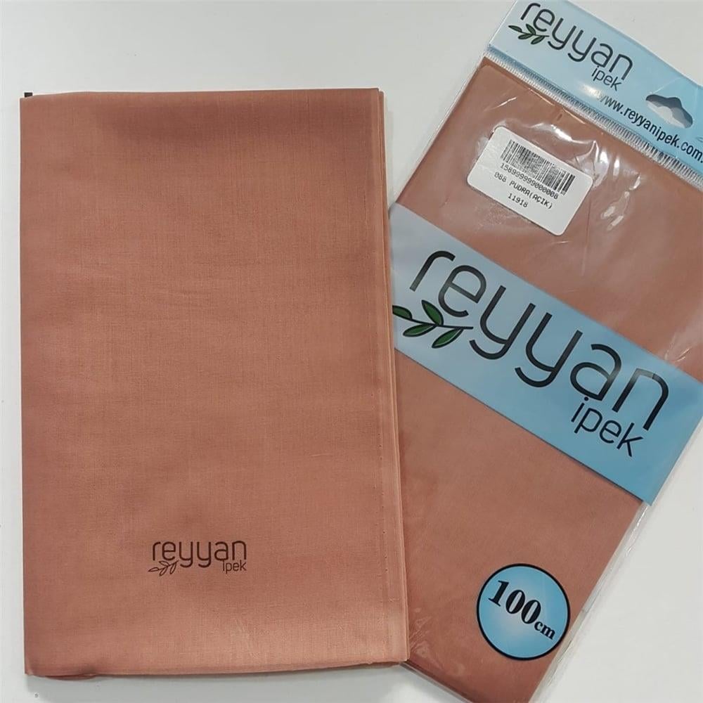 Reyyan Düz Renk Poşetli Yazma (Pudra(Açık))