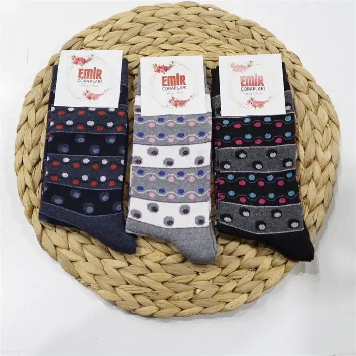 Emir Kadın Penye Soket Çorap 12'li Paket Asorti (KÇ01-32)