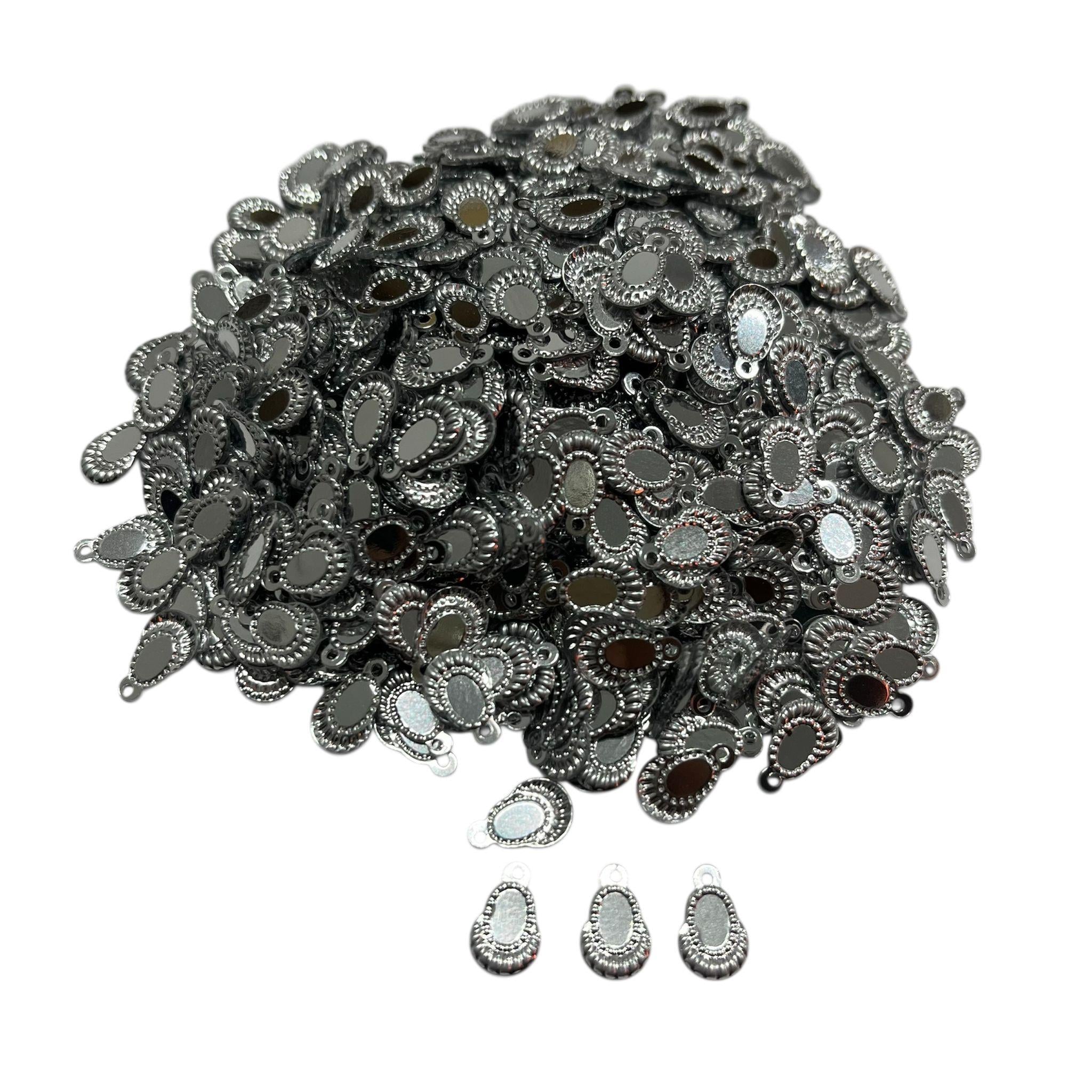 Pleksi Oya İşleme Pulu Hürrem Küpe Pul 50 gr. Gümüş (pul06-20)
