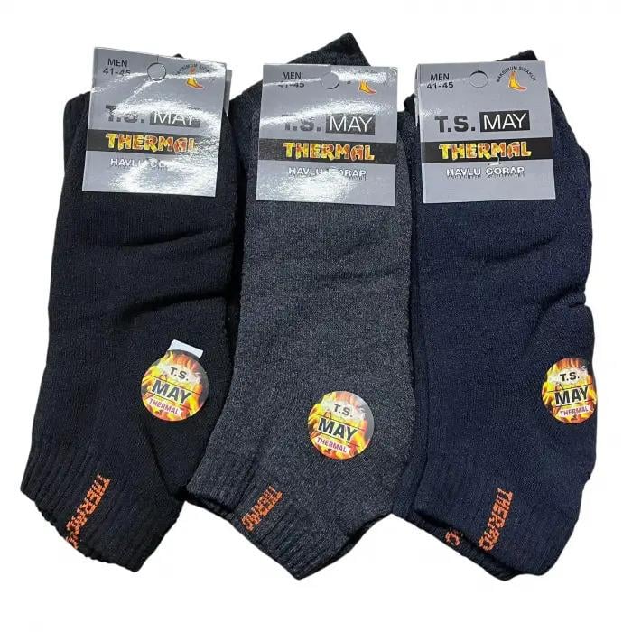 Ts May Erkek Havlu Patik Çorap 12'li Paket(EÇ01-06)