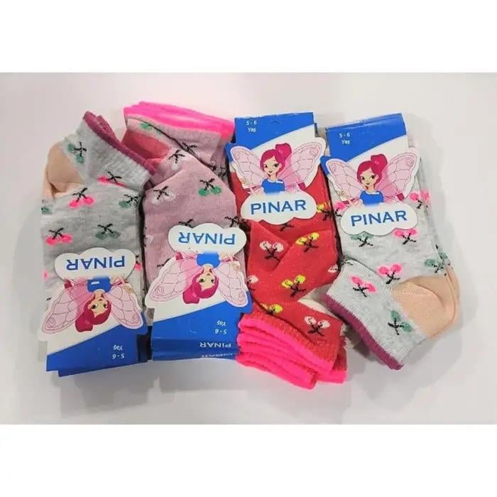 Kız Çocuk Penye Patik Çorap 12'li Paket (Yaş:5-6)