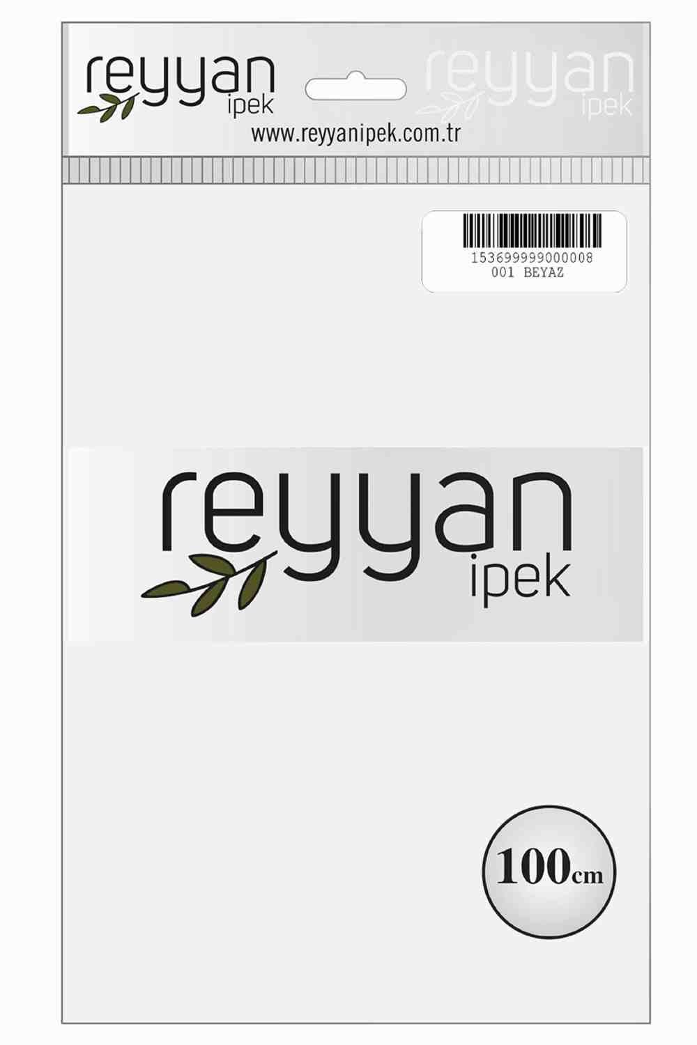 Reyyan Düz Renk Poşetli Yazma (Beyaz)