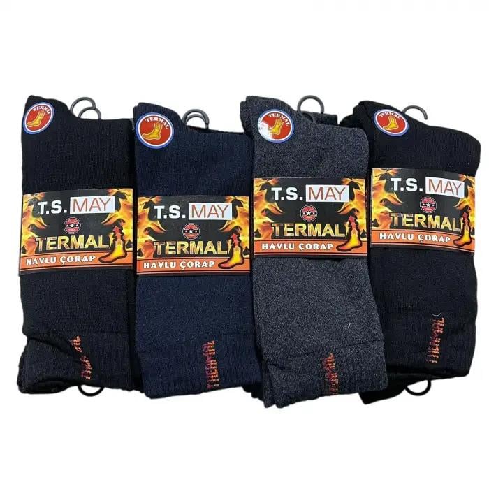 Ts May Erkek Havlu Soket Çorap 12'li Paket (EÇ01-05)