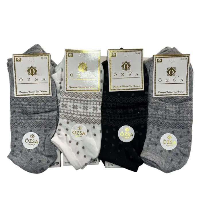 Özsa Kadın Patik Çorap 12'li Paket(KÇ01-03)