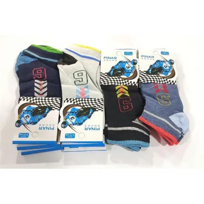 Erkek Çocuk Penye Patik Çorap 12'li Paket (Yaş:9-10)