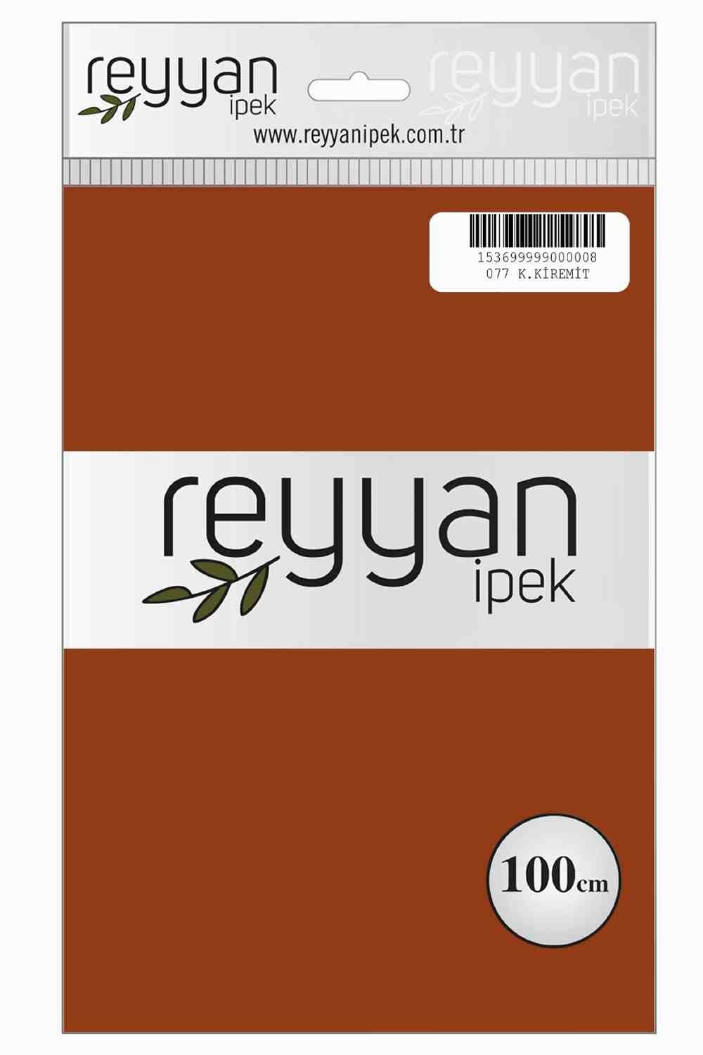 Reyyan Düz Renk Poşetli Yazma (K. Kiremit)