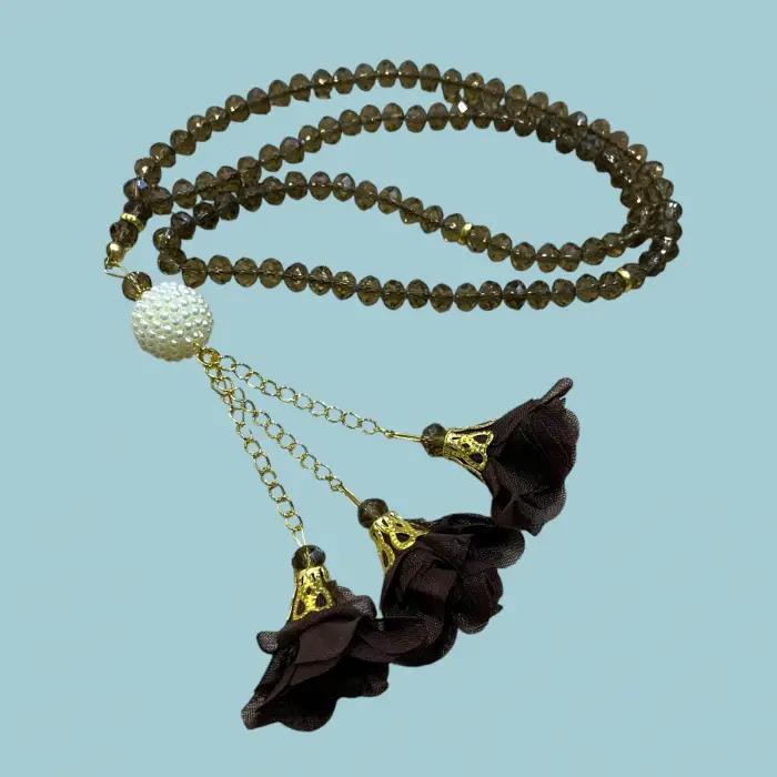 99'lu Büyük Boy Gül Püsküllü Kristal Tespih(tsp03-05)