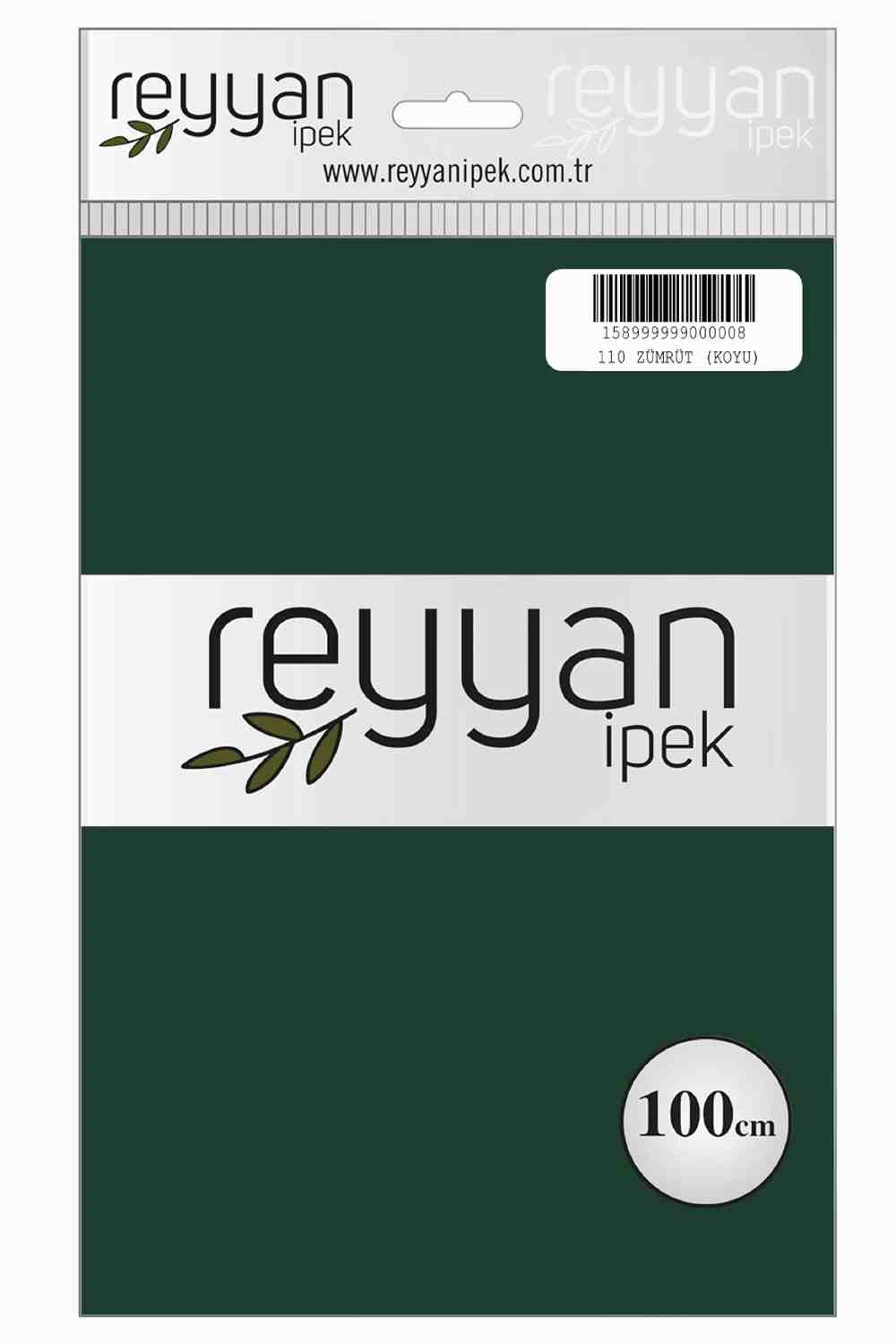 Reyyan Düz Renk Poşetli Yazma (Zümrüt(Koyu))