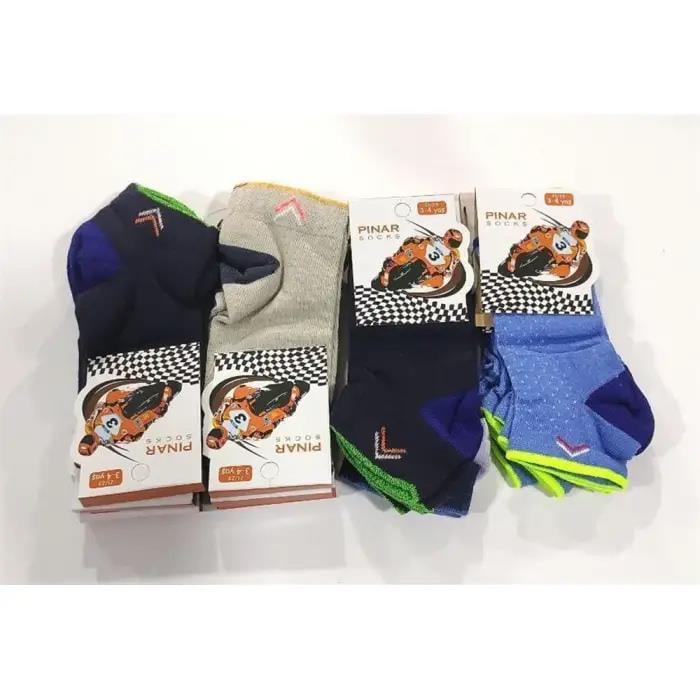 Erkek Çocuk Penye Patik Çorap 12'li Paket (Yaş:3-4)
