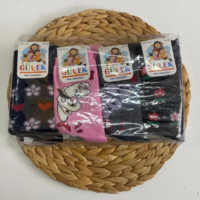 Kız Çocuk Soket Gülek Kız Çocuk Penye Soket Çorap 12'li Paket (Yaş:9-10)