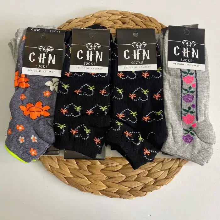 Chn Kadın Penye Patik Çorap 12'li Paket (KÇ01-26)