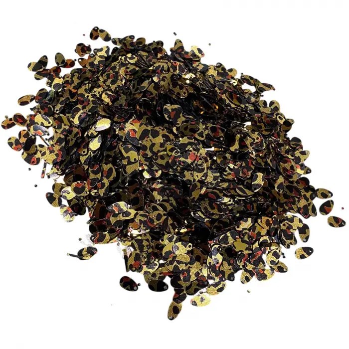 Pleksi Oya İşleme Pulu Damla 50 gr. Gold Leopar (pul05-23)