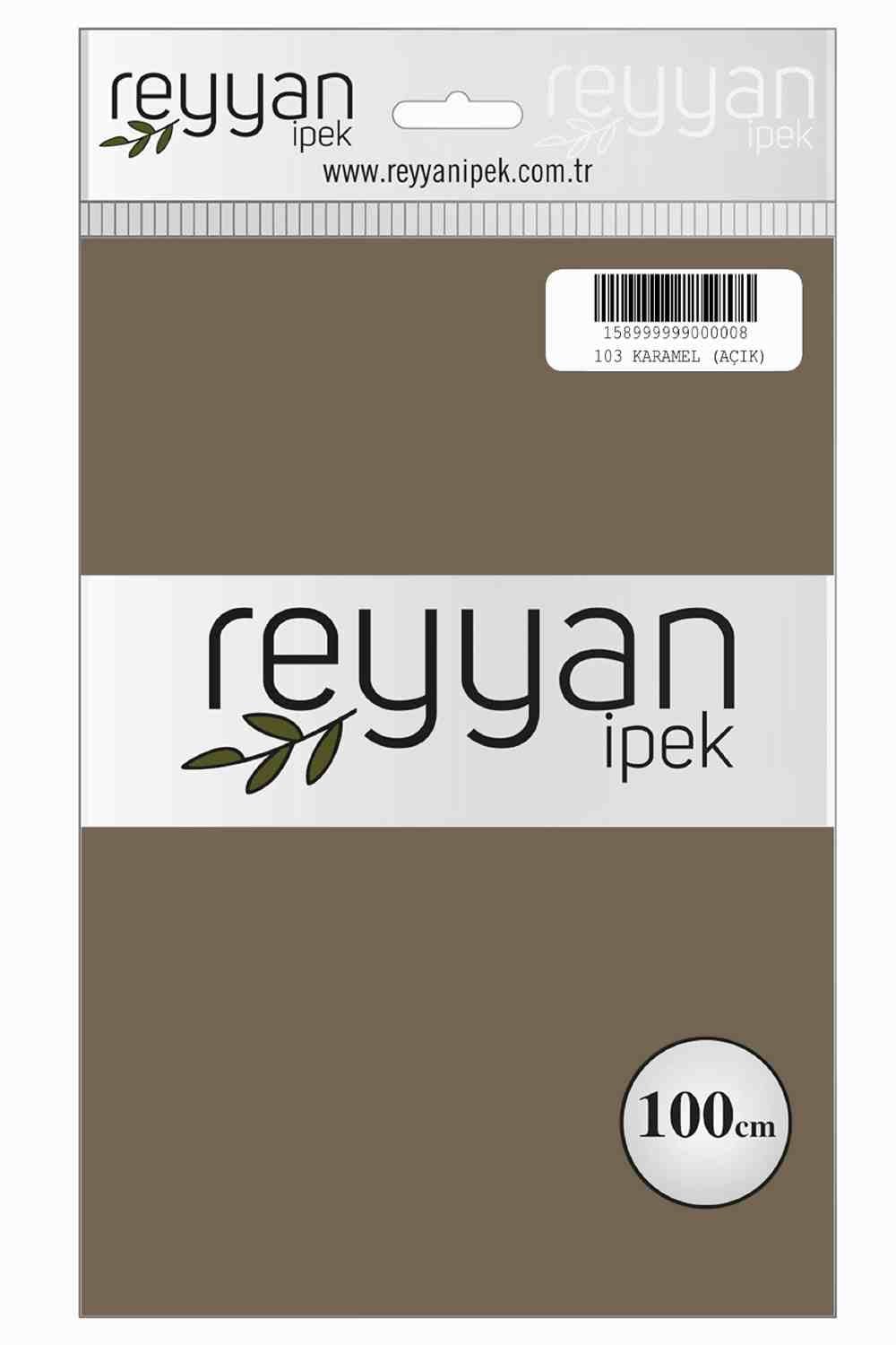 Reyyan Düz Renk Poşetli Yazma (Karamel Açık)
