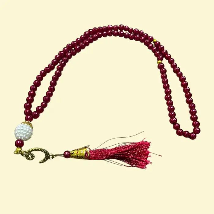 Kırmızı Püsküllü İnci Tespih(tsp02-03)