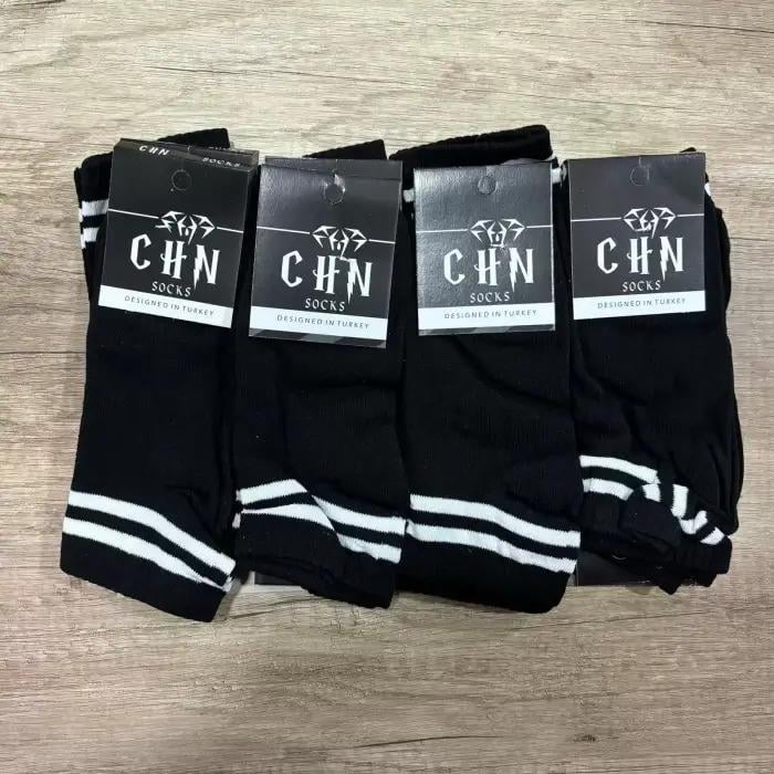 Chn Erkek Patik Çorap 12'li Paket Siyah Beyaz (EÇ01-18)