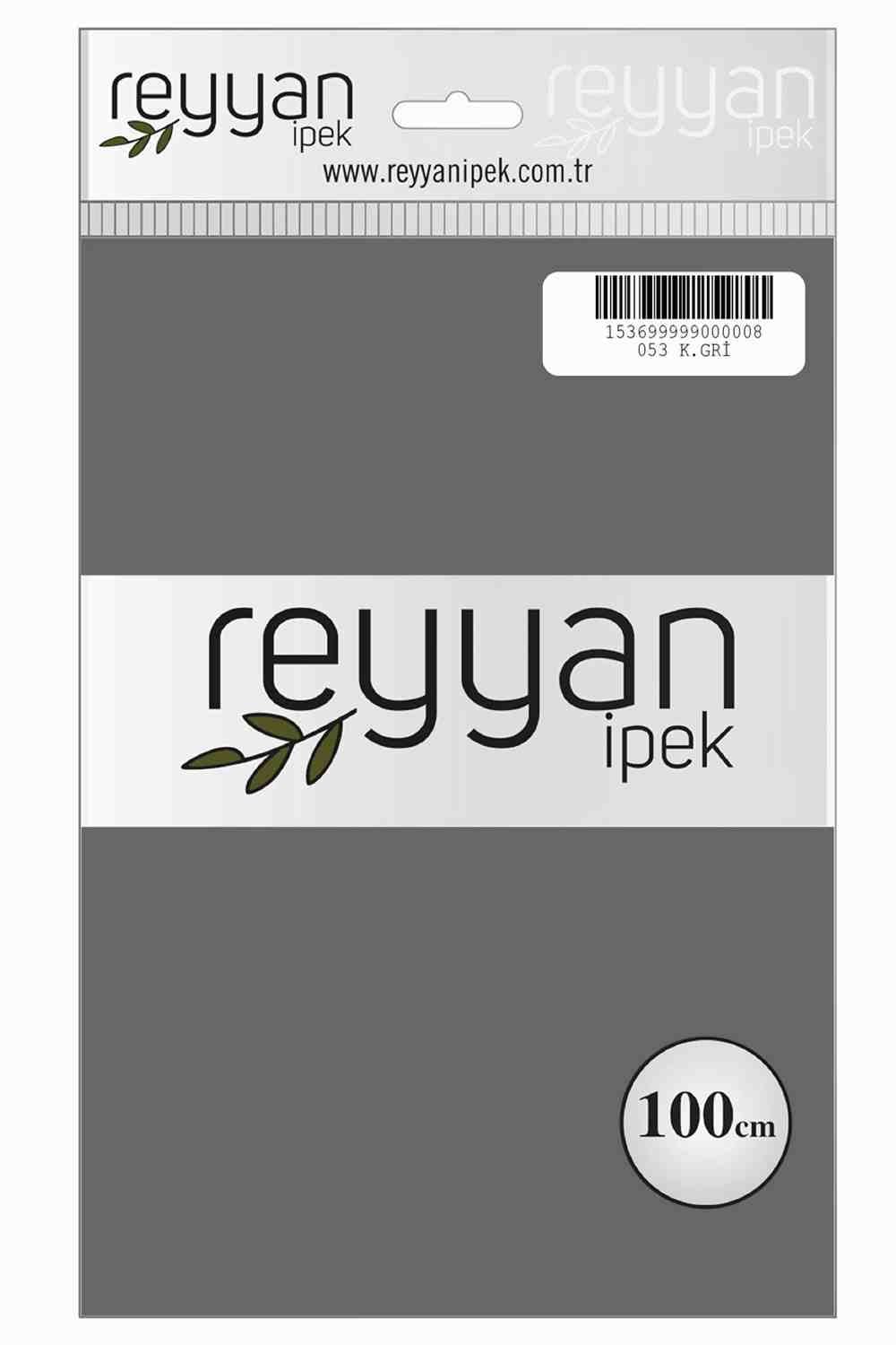 Reyyan Düz Renk Poşetli Yazma (K.Gri)