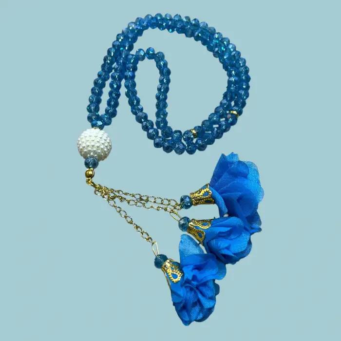 99'lu Büyük Boy Gül Püsküllü Kristal Tesbih(tsp03-15)