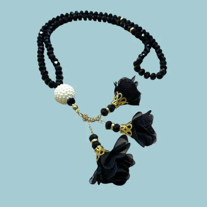 99'lu Büyük Boy Gül Püsküllü Kristal Tespih(tsp03-02)