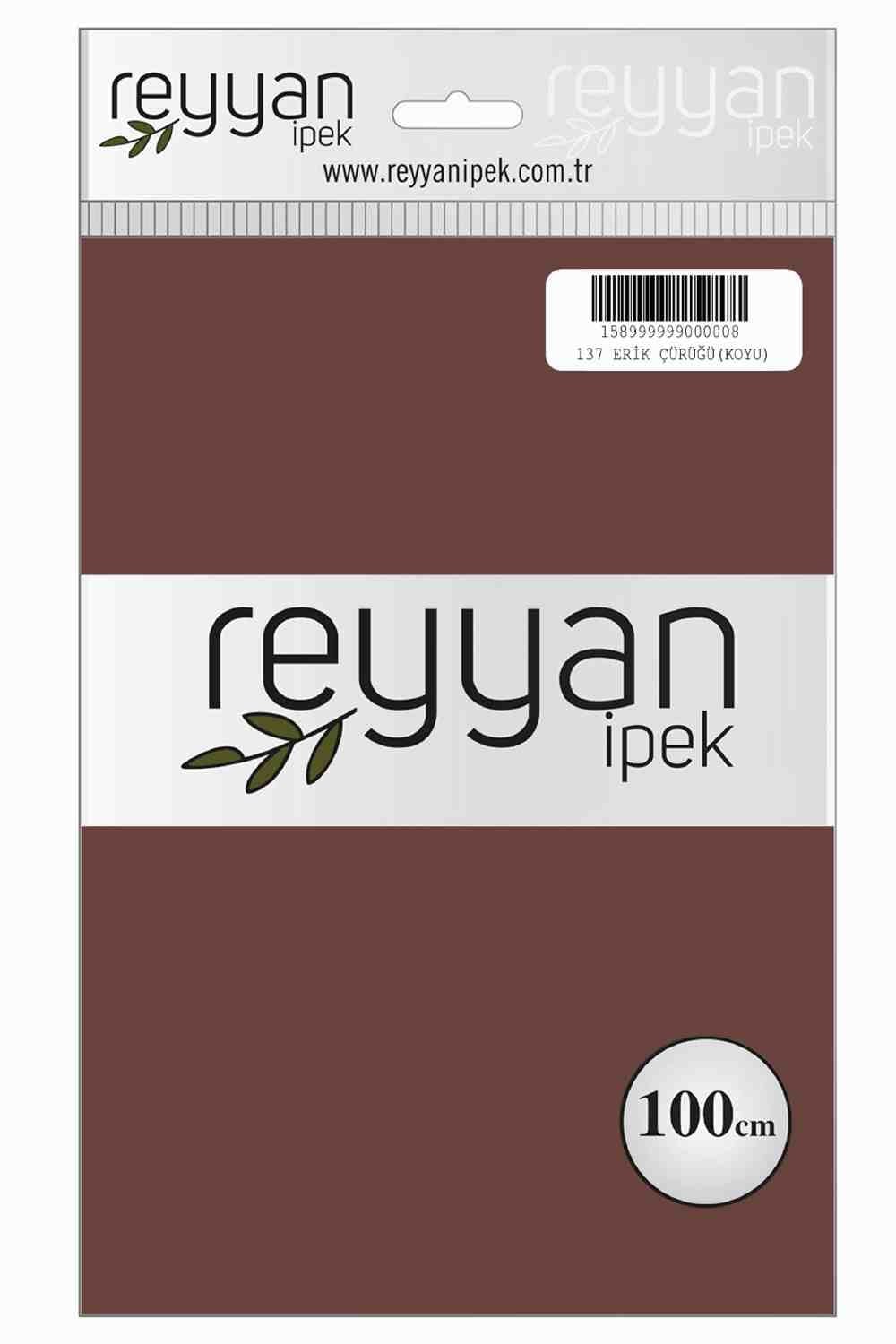 Reyyan Düz Renk Poşetli Yazma (Erik Çürüğü Koyu)