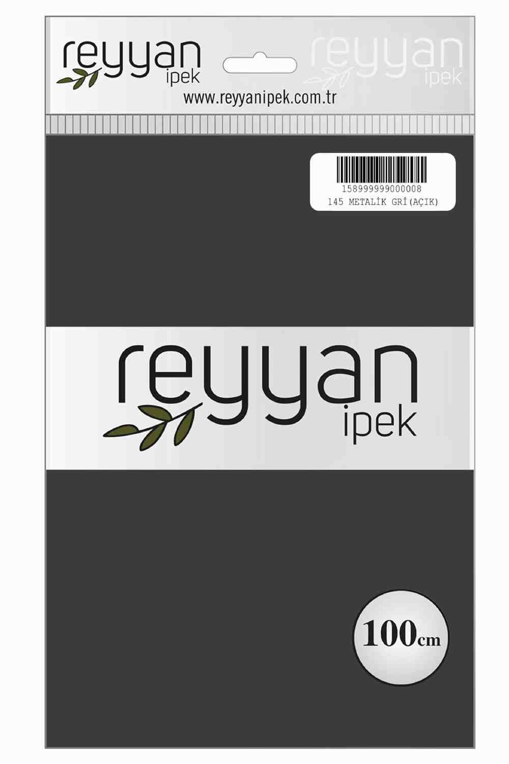 Reyyan Düz Renk Poşetli Yazma (Metalik Gri(Açık))