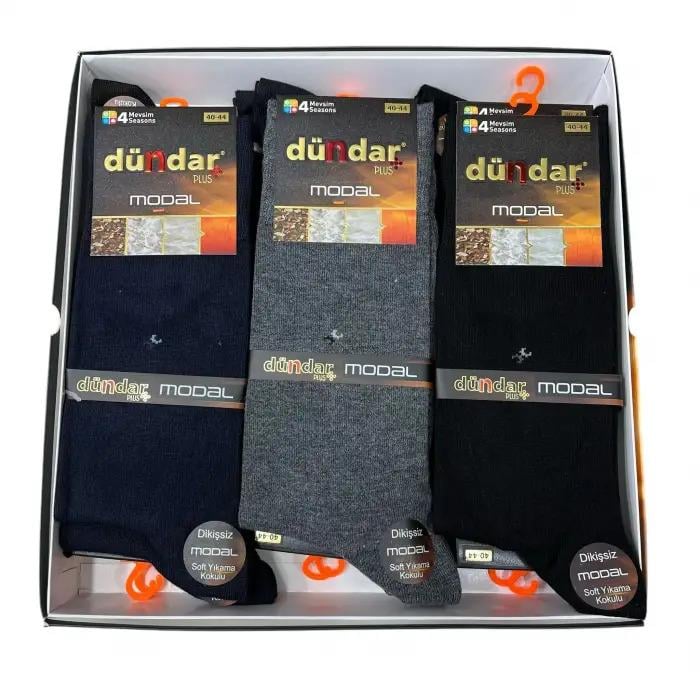 Dündar Modal Erkek Dikişssiz Soket Çorap 12'li Paket(EÇ01-07)