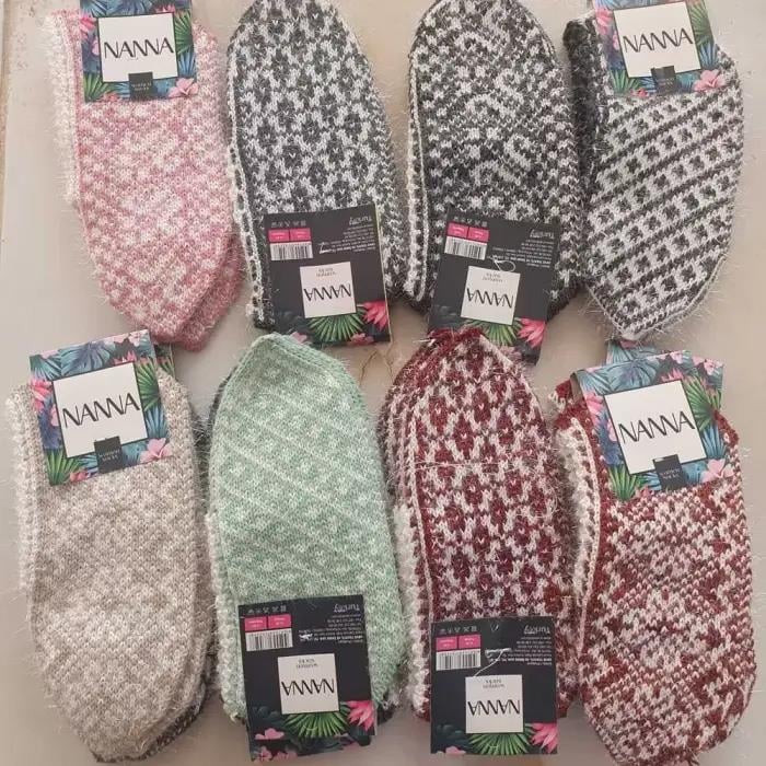 Kadın Simli Örgü Patik Çorap 12'li Paket (KÇ01-27)