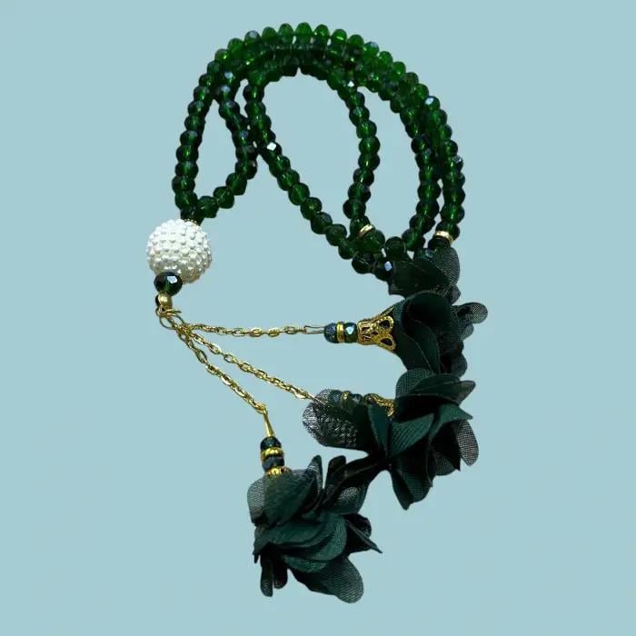 99'lu Büyük Boy Gül Püsküllü Kristal Tesbih(tsp03-17)