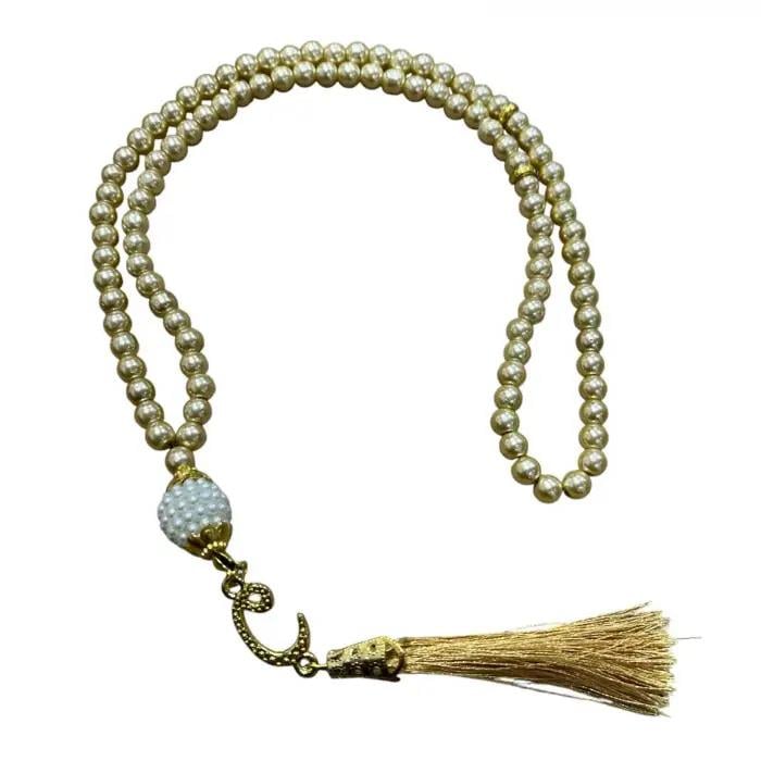 Sarı Püsküllü İnci Tespih(tsp02-05)