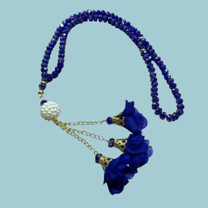 99'lu Büyük Boy Gül Püsküllü Kristal Tespih(tsp03-03)