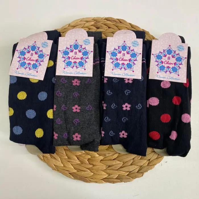 Cihan Kadın Penye Soket Çorap 12'li Paket (KÇ01-24)