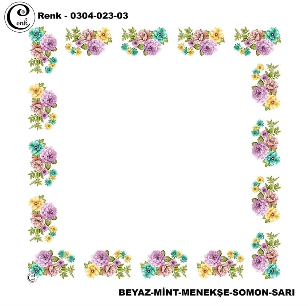 Cenk 90cm Ortası Boş Oyalık Yazma(023-03)