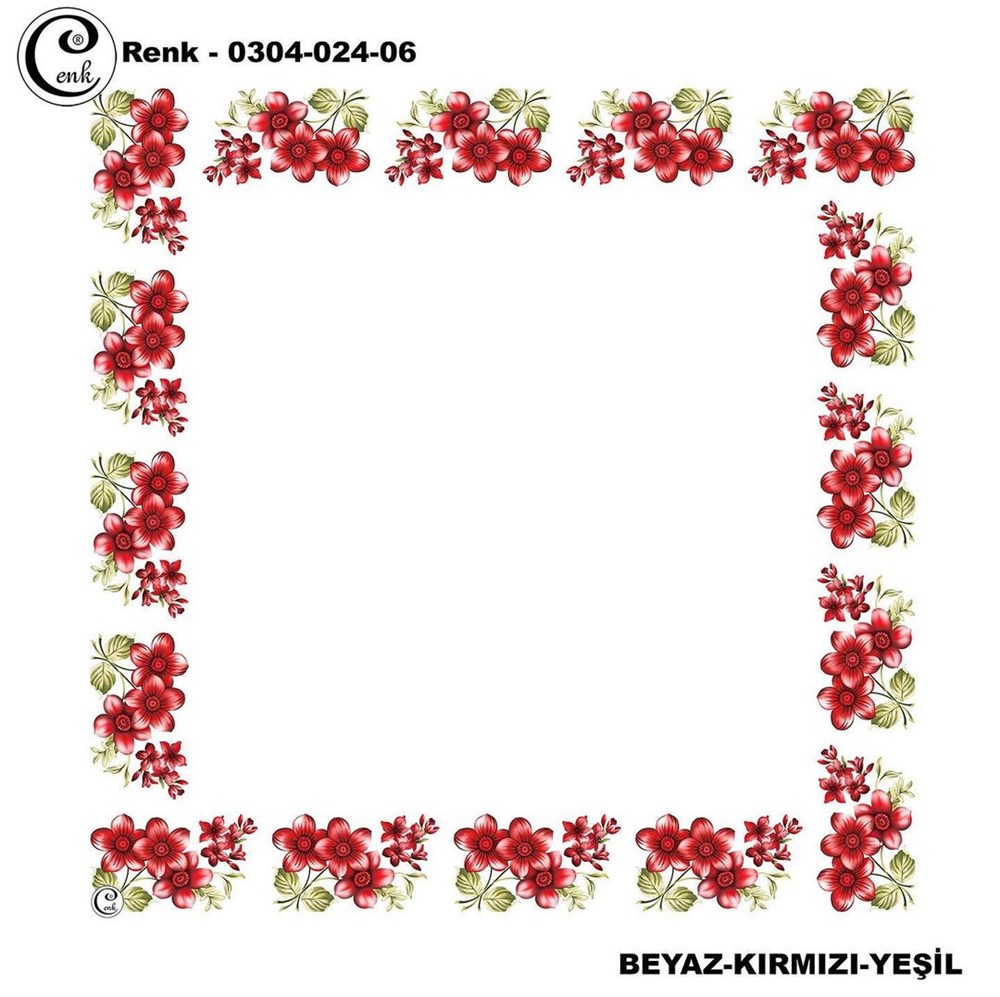 Cenk 90cm Ortası Boş Poşet İçi Oyalık Yazma(024-06)