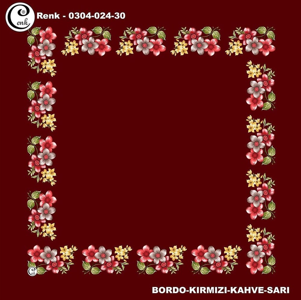 Cenk 90cm Ortası Boş Poşet İçi Oyalık Yazma(024-30)