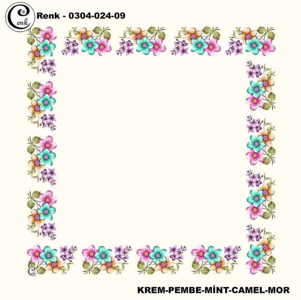 Cenk 90cm Ortası Boş Poşet İçi Oyalık Yazma(024-09)