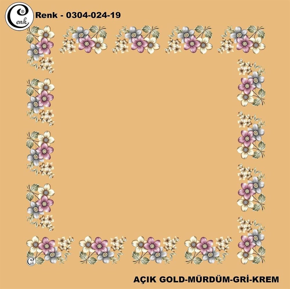 Cenk 90cm Ortası Boş Poşet İçi Oyalık Yazma(024-19)