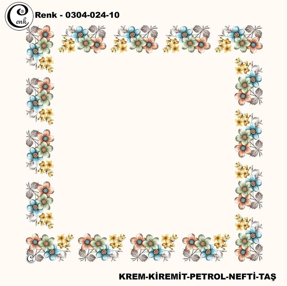Cenk 90cm Ortası Boş Poşet İçi Oyalık Yazma(024-10)