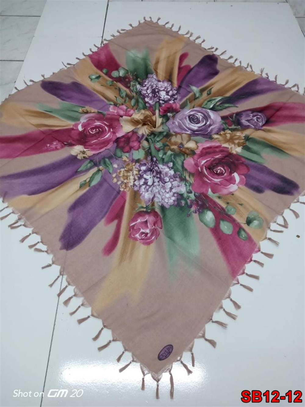 Ceylin Boncuklu Cotton Eşarp(sb12-12)