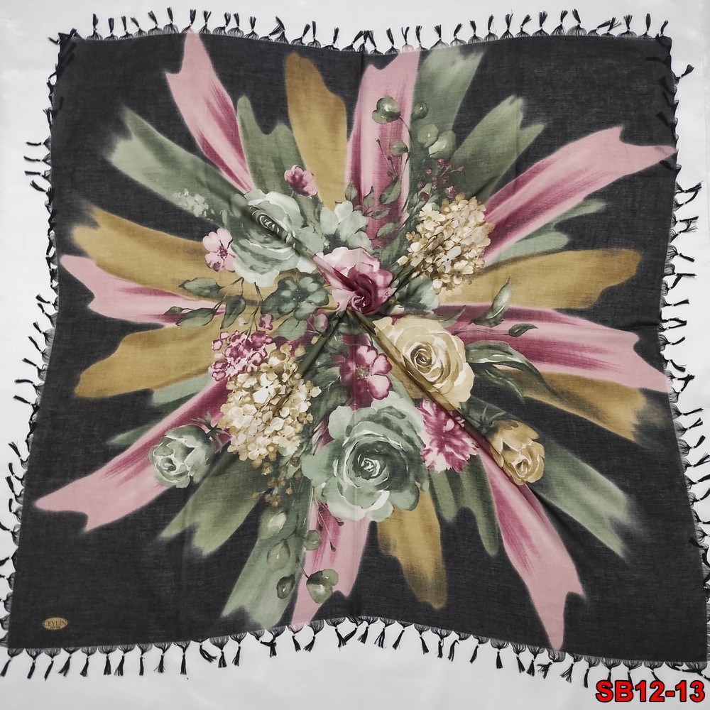 Ceylin Boncuklu Cotton Eşarp(sb12-13)