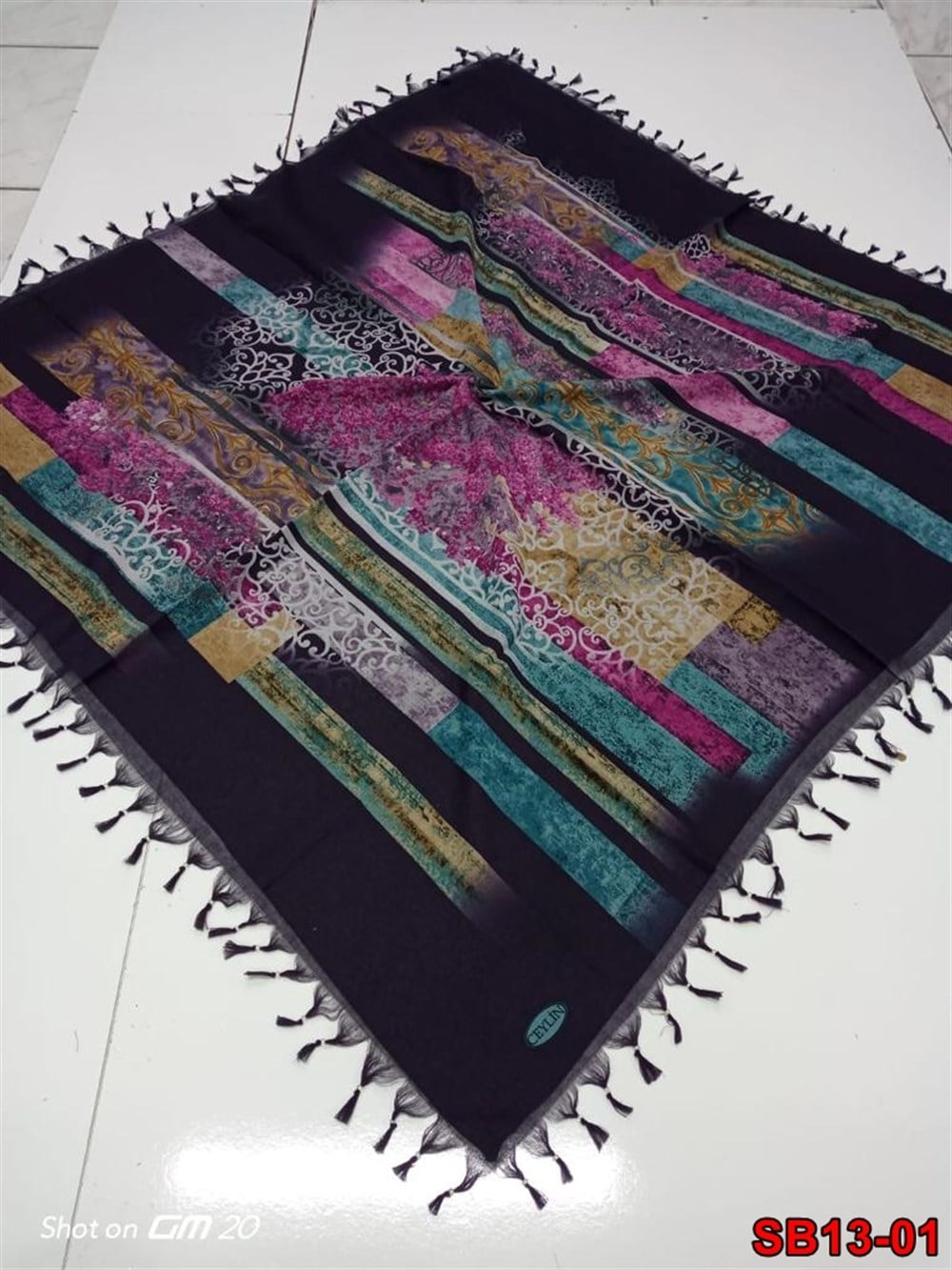 Ceylin Boncuklu Cotton Eşarp(sb13-01)