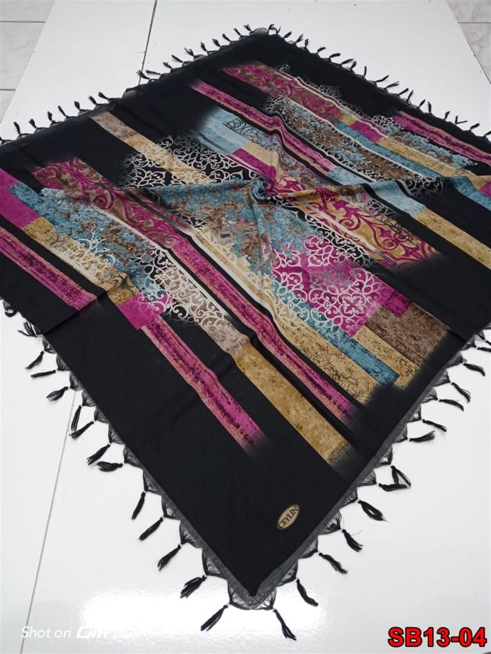 Ceylin Boncuklu Cotton Eşarp(sb13-04)