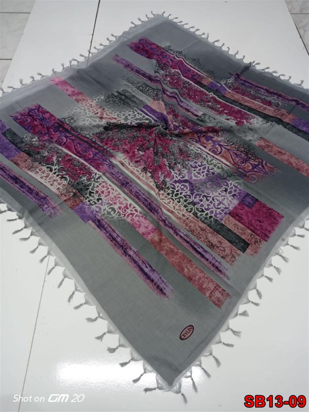 Ceylin Boncuklu Cotton Eşarp(sb13-09)