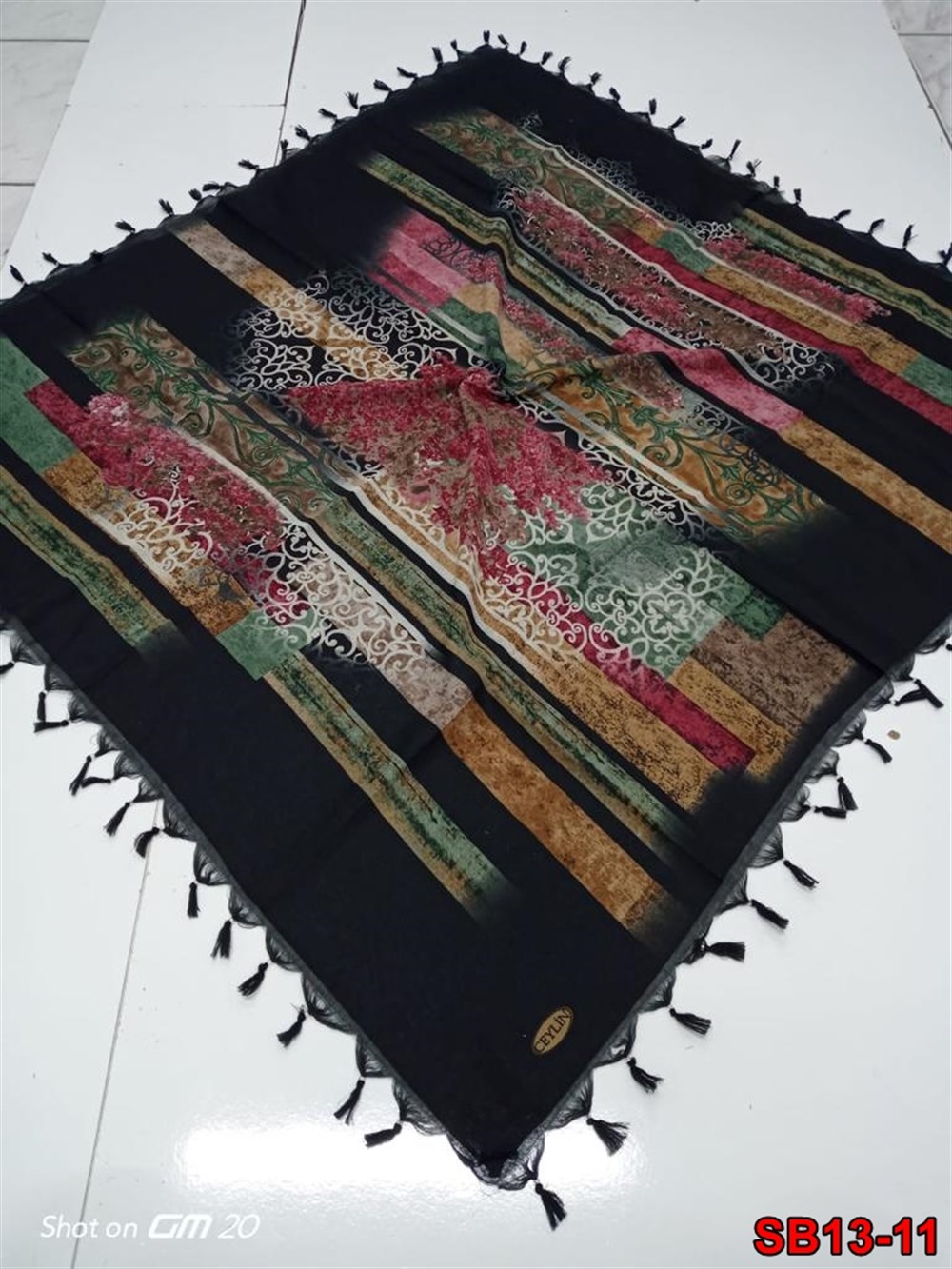 Ceylin Boncuklu Cotton Eşarp(sb13-11)