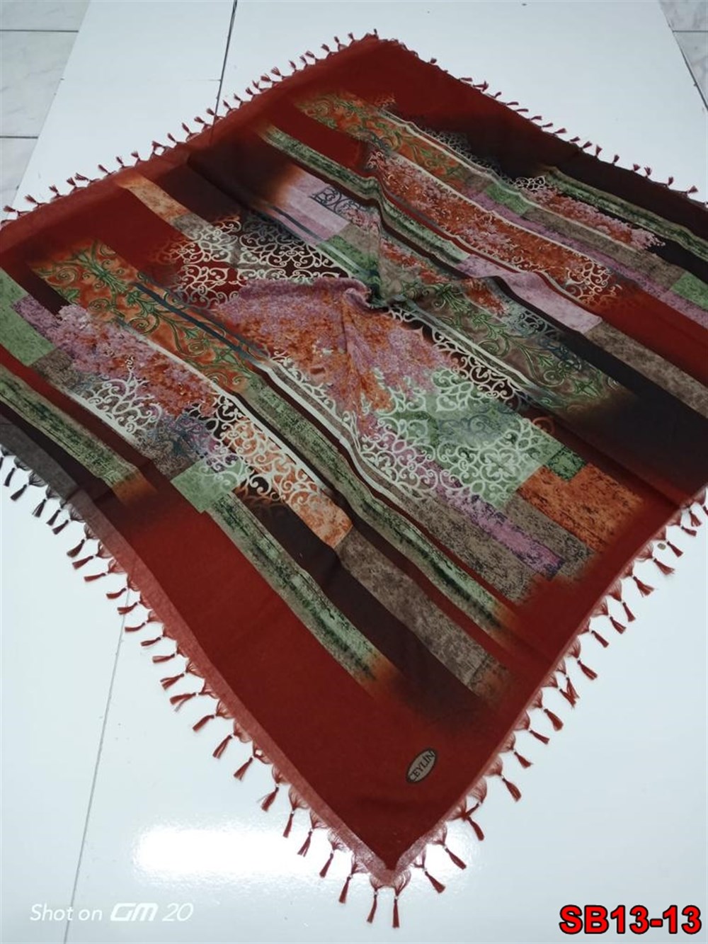 Ceylin Boncuklu Cotton Eşarp(sb13-13)