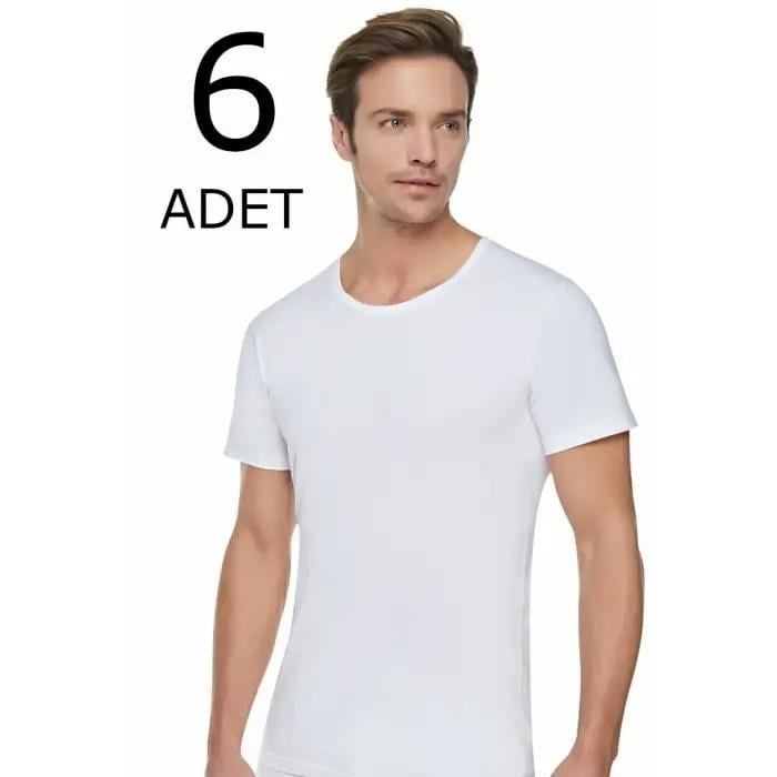 Tutku Erkek Kollu Atlet Beyaz 6 Adet(1 Beden)